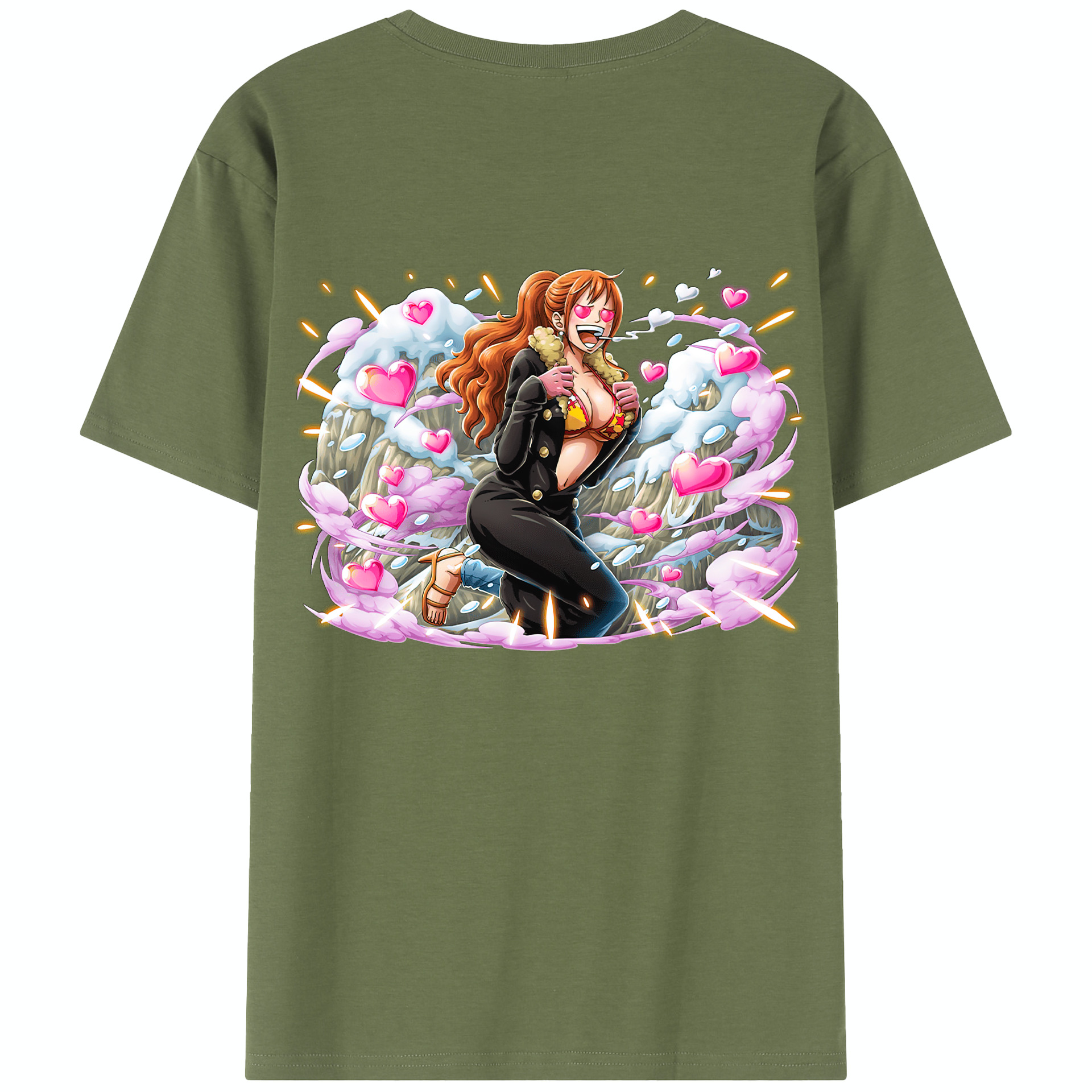 ワンピース ナミ ONE PIECE Nami 綿100％半袖Tシャツ（背面プリント）